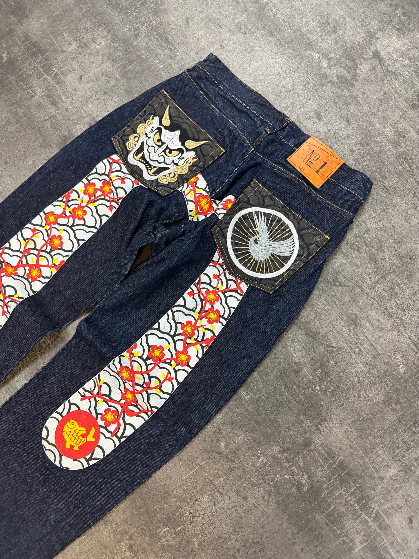 Reworked Evisu Straight Fit Jeans (M)
