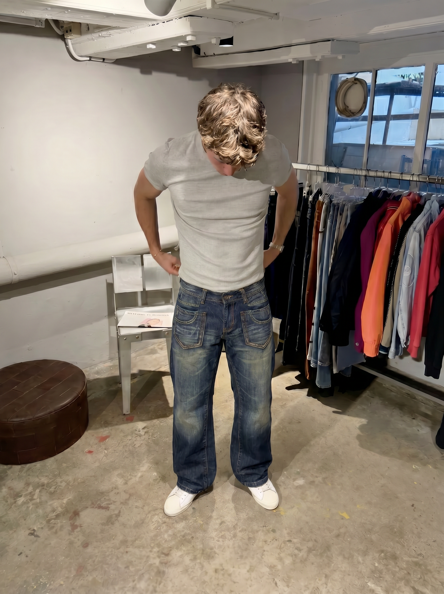 Japanese Style Straight Fit Jeans (M)