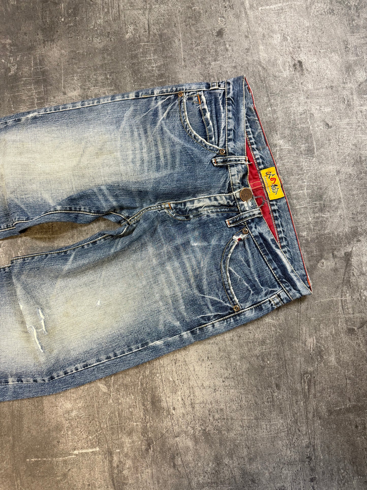 CRAZY WASHED PRINTED JAPANESE DENIM(M)