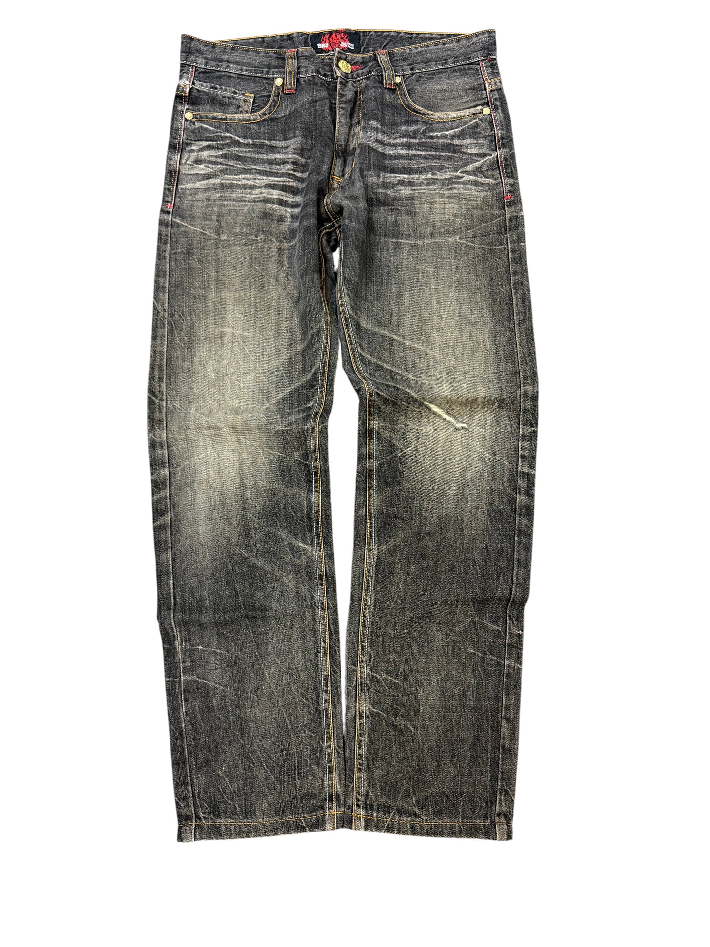 CRAZY WASHED PRINTED JAPANESE DENIM SLIM FIT(M)