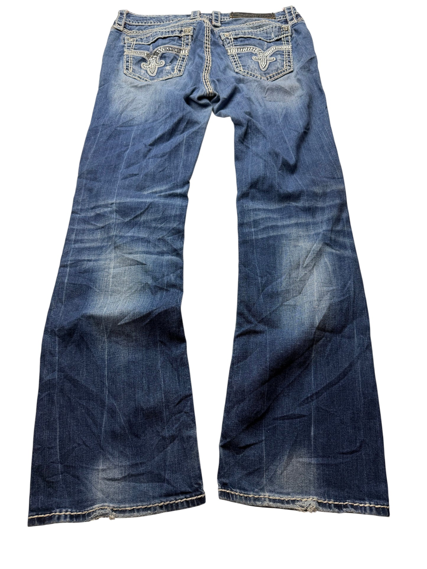Rock Revival 2000s Flared/Bootcut Low Rise Jeans (M)