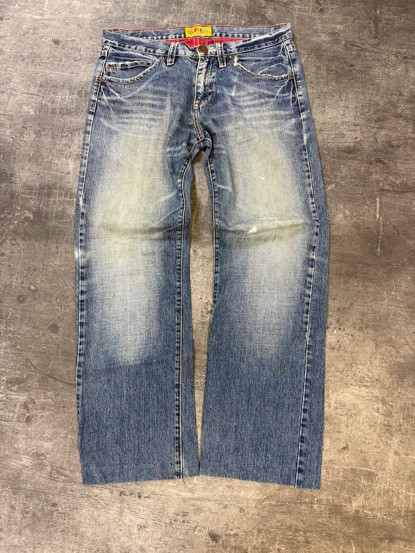 CRAZY WASHED PRINTED JAPANESE DENIM(M)
