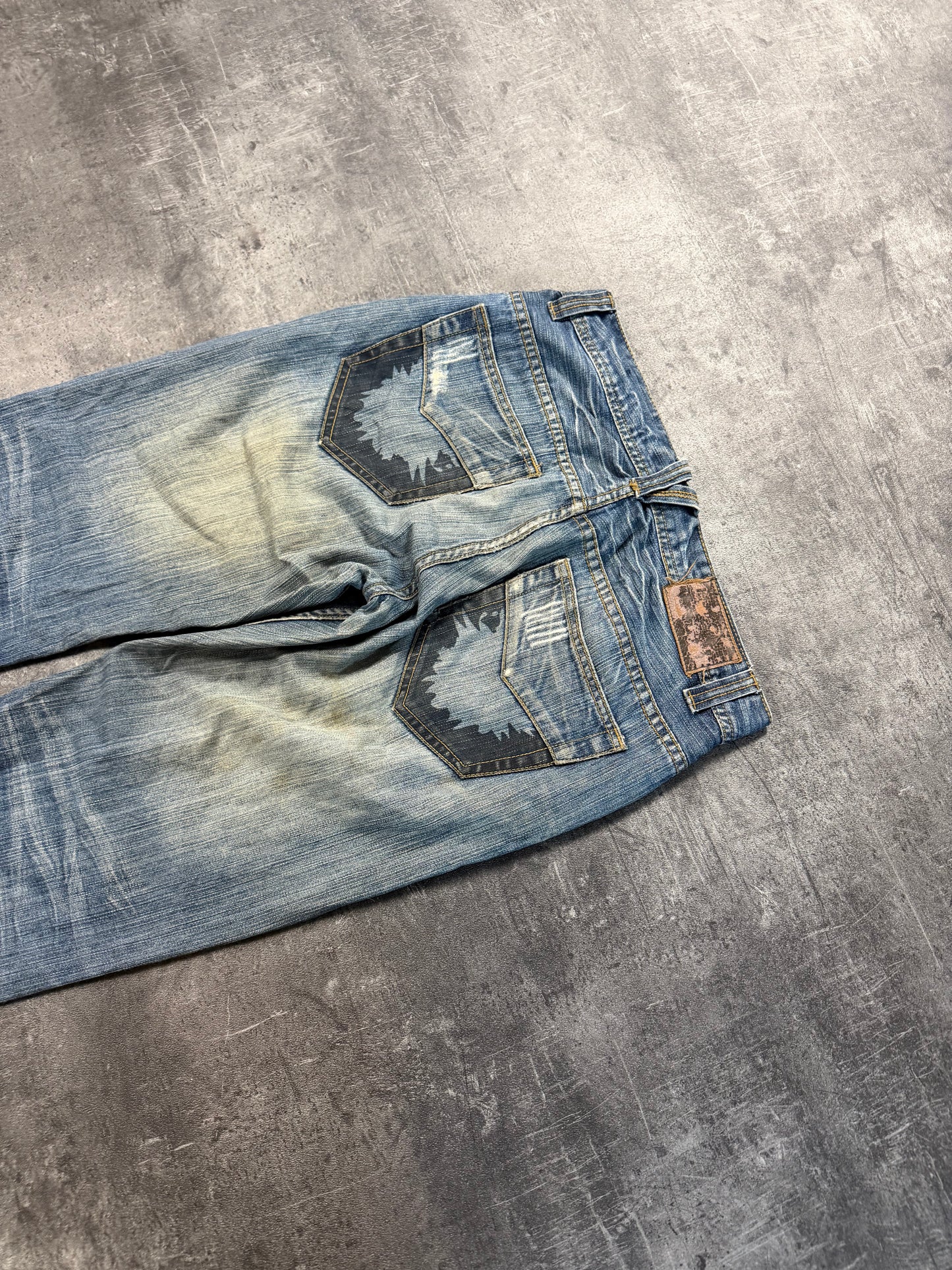 WASHED PRINTED JAPANESE DENIM(M)