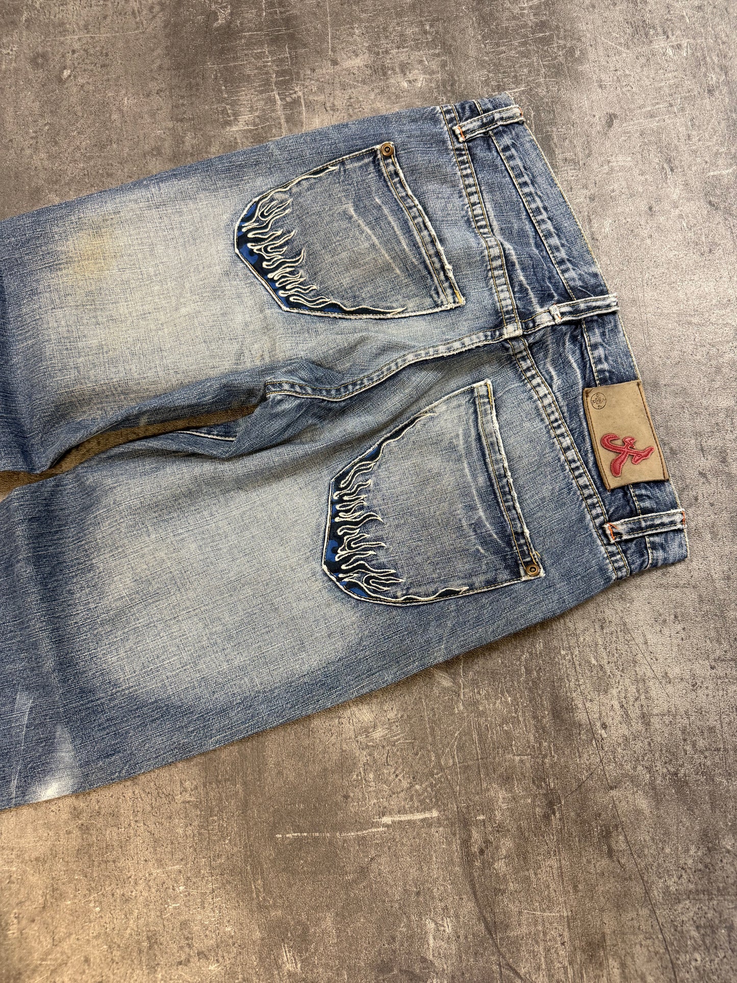 CRAZY WASHED PRINTED JAPANESE DENIM(M)