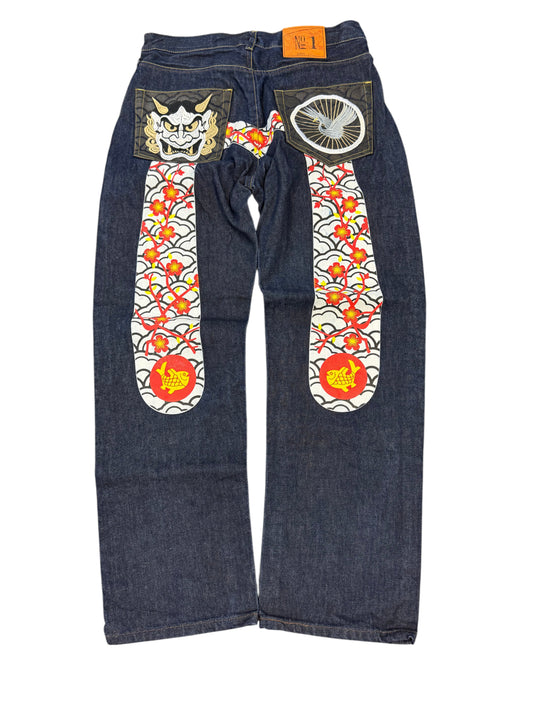 Reworked Evisu Straight Fit Jeans (M)