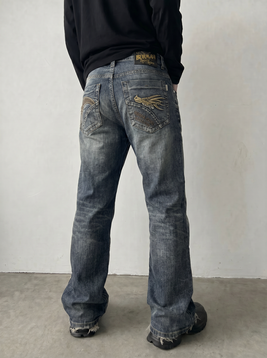 Japan Style Straight Fit Jeans(Xs)