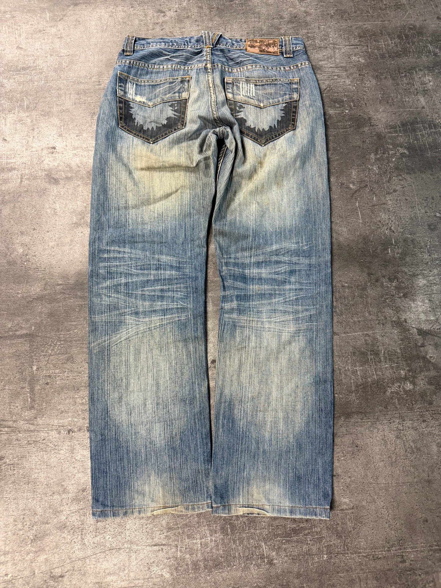 WASHED PRINTED JAPANESE DENIM(M)