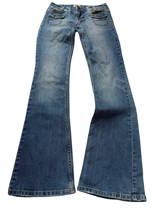 2000s Flared/Bootcut Y2K Jeans (XXS)