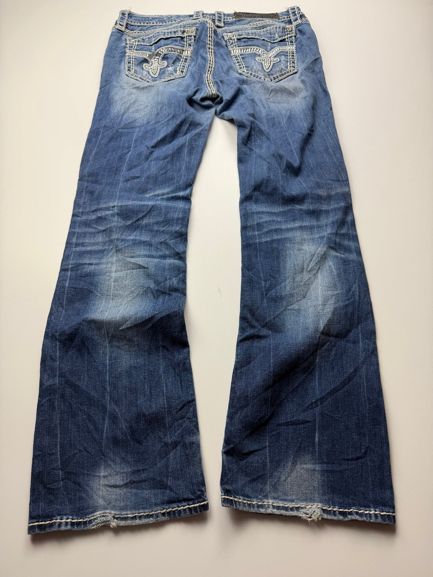 Rock Revival 2000s Flared/Bootcut Low Rise Jeans(M)