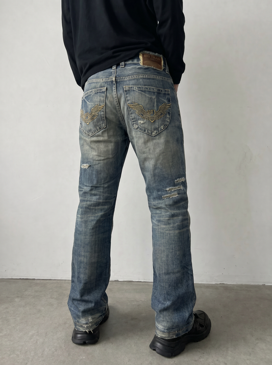 Japan Style Straight Fit Jeans(S)