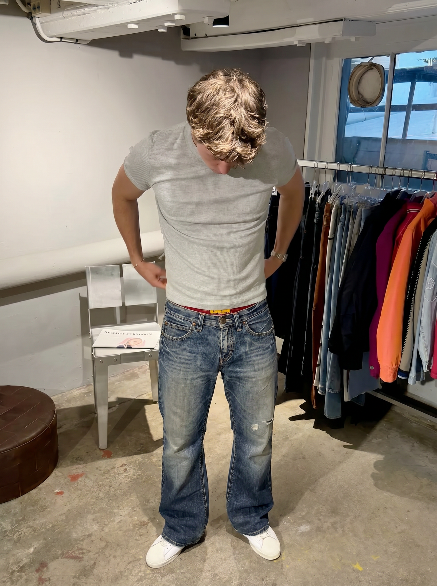 Japan Style Straight Fit Jeans (L)