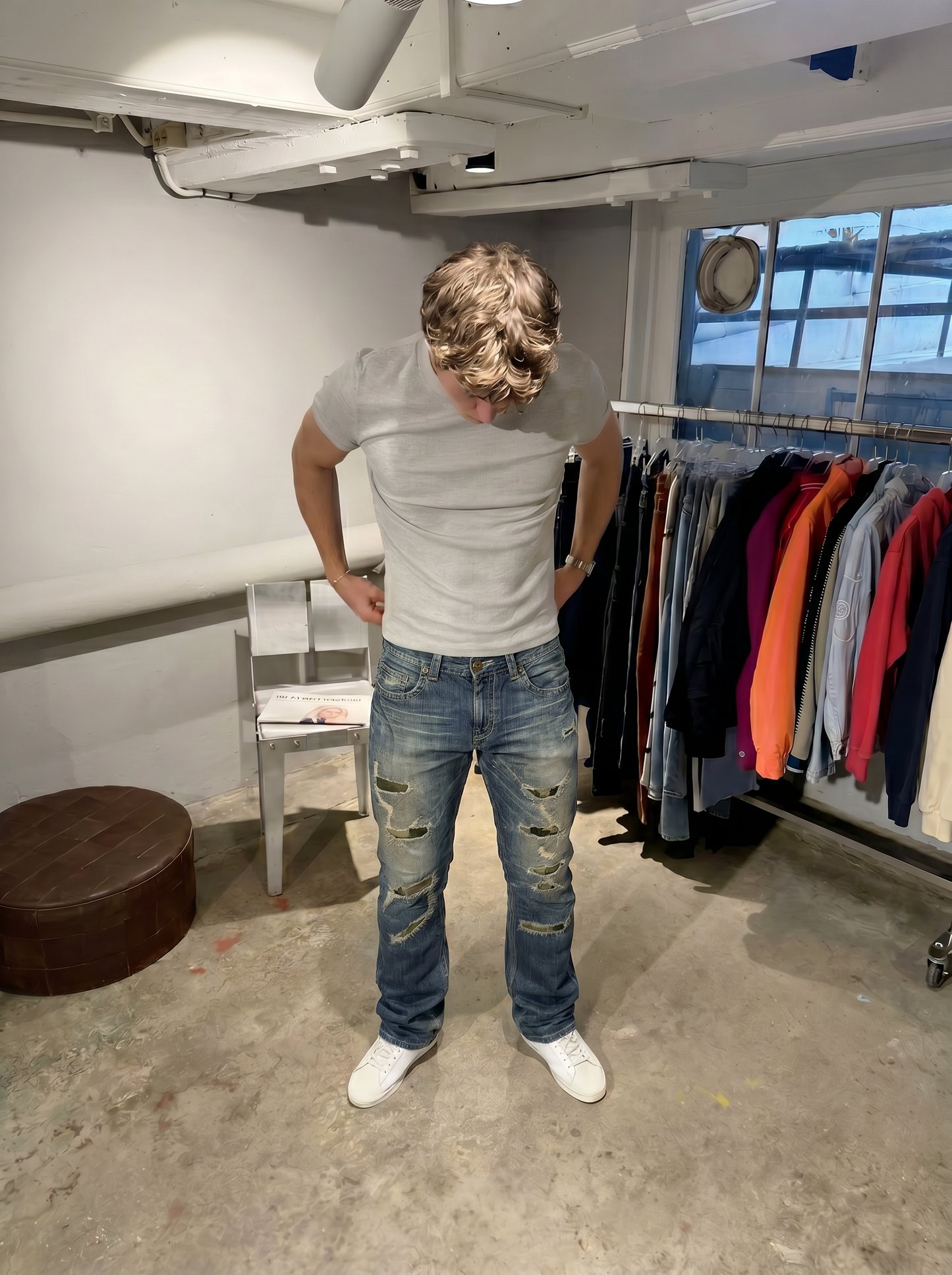 Japan Style Straight Fit Jeans(S)