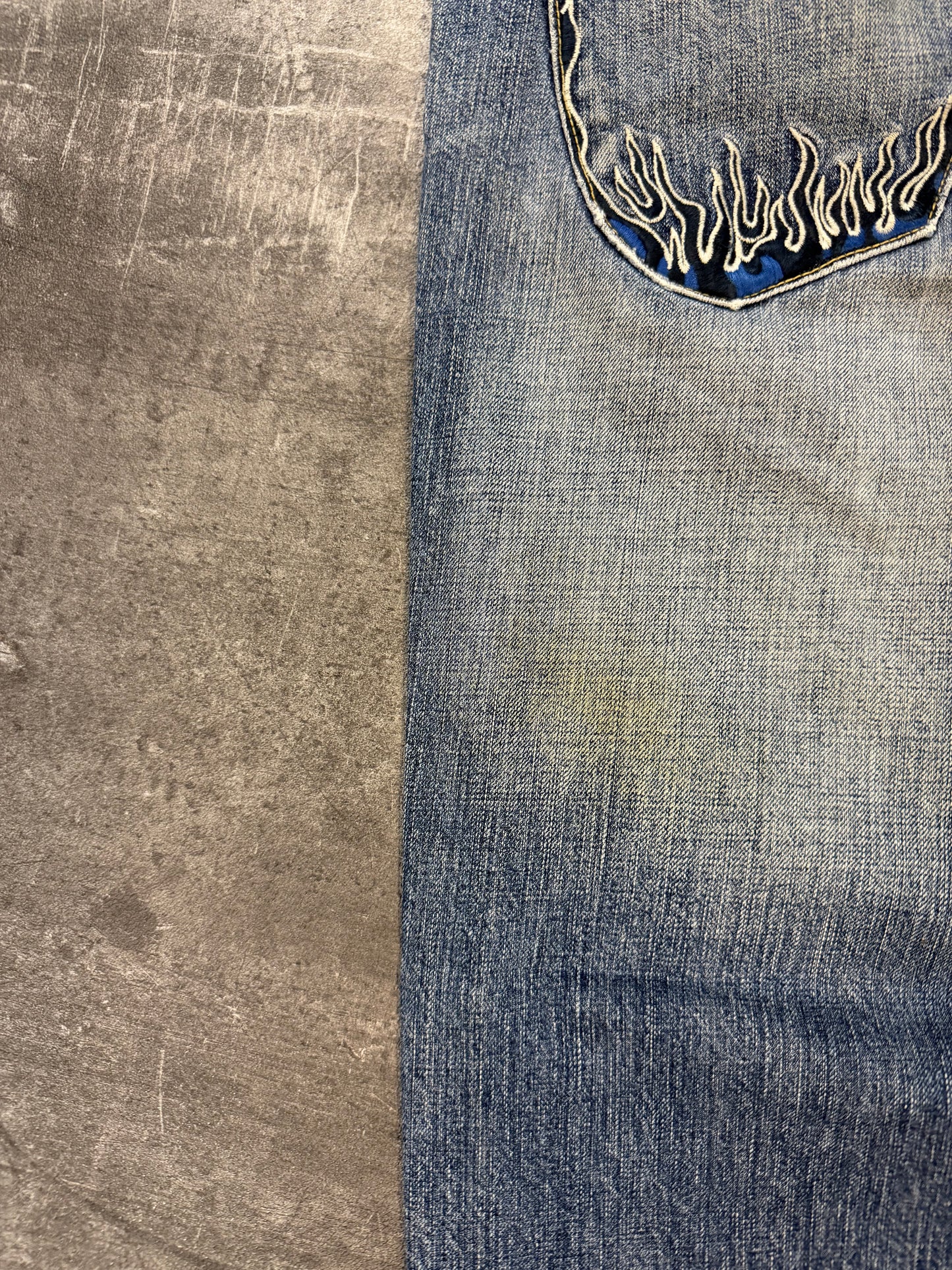 CRAZY WASHED PRINTED JAPANESE DENIM(M)