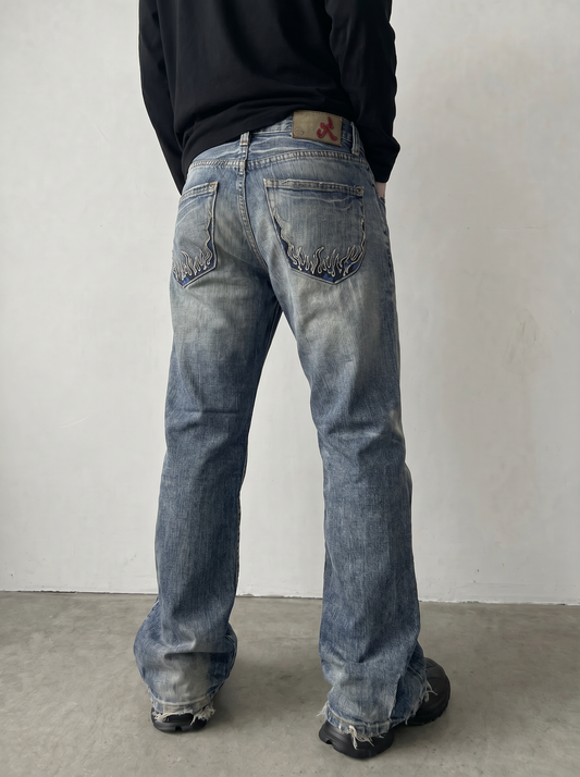 Japan Style Straight Fit Jeans (L)