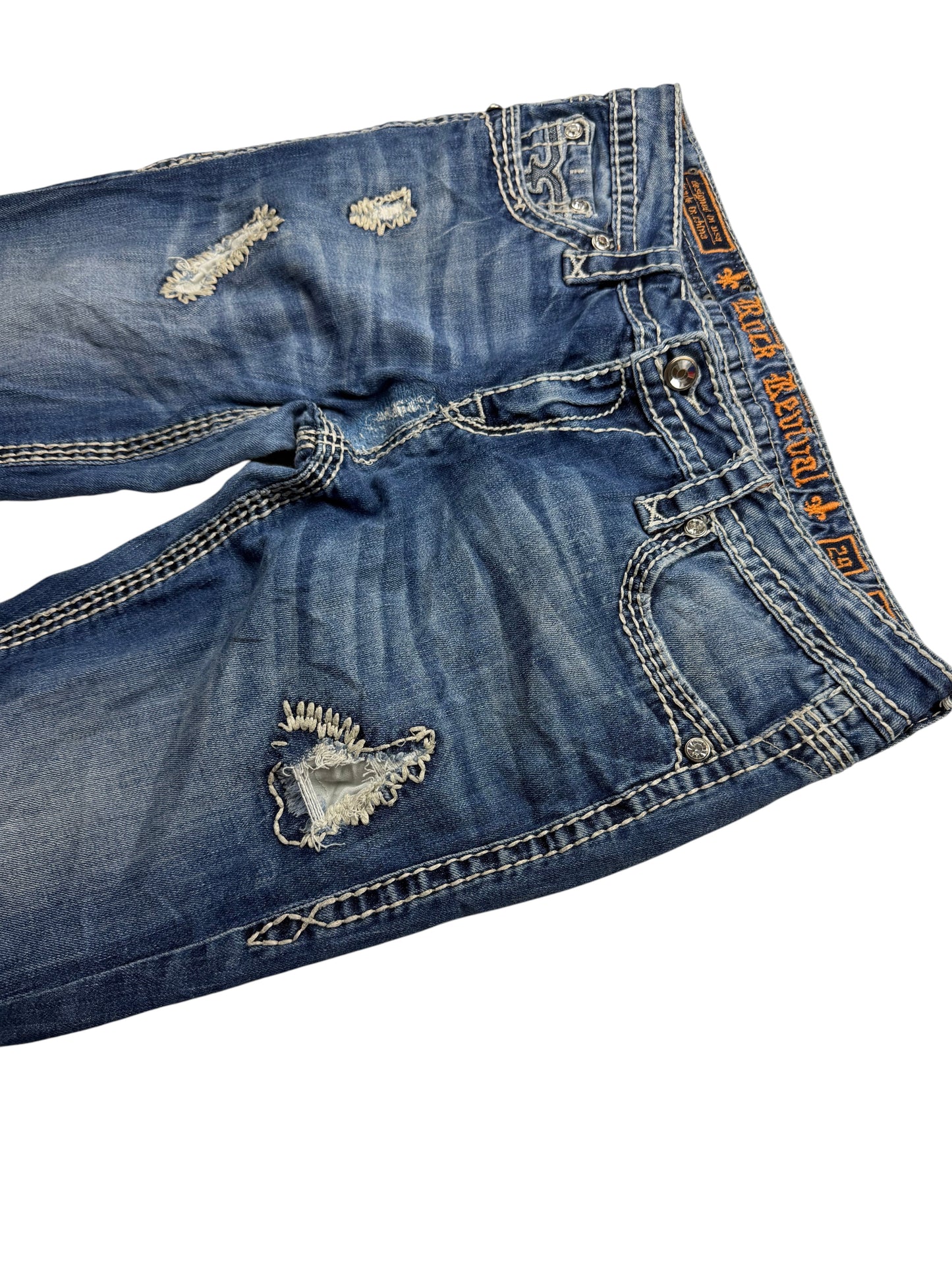 Rock Revival 2000s Flared/Bootcut Low Rise Jeans (M)