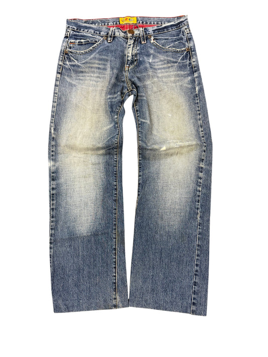 CRAZY WASHED PRINTED JAPANESE DENIM(M)