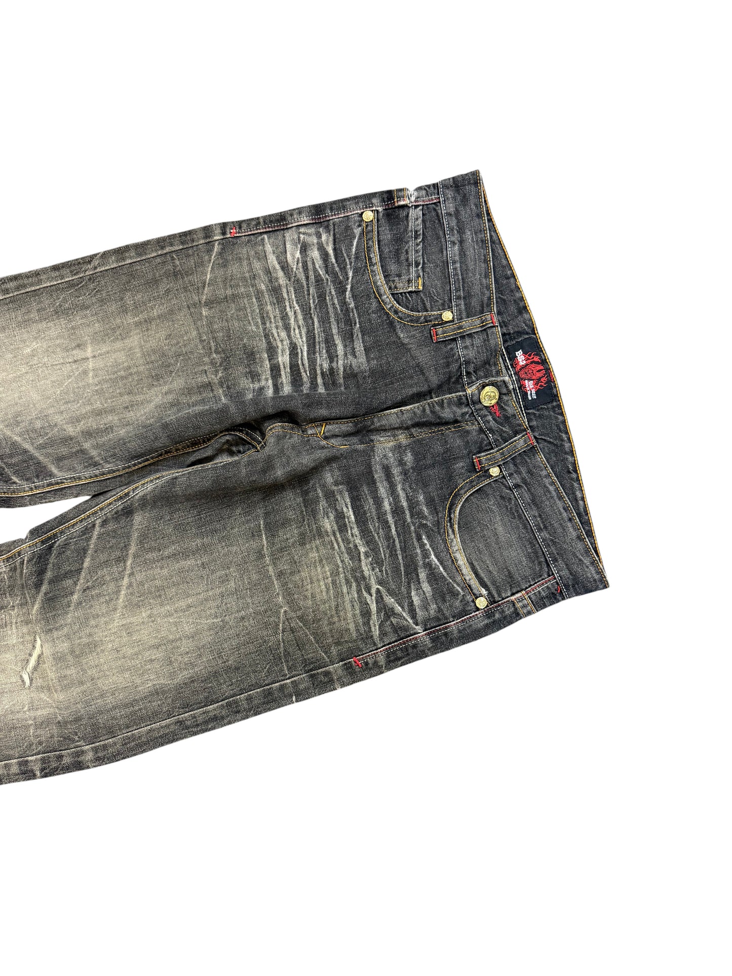 CRAZY WASHED PRINTED JAPANESE DENIM SLIM FIT(M)